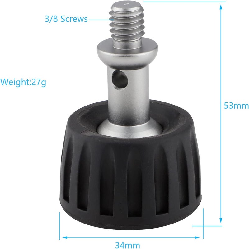 Leftfoto Rubber Tripod Feet with 3/8" Screw,for Thread Tripod Foot Width 34mm(3PCS) - Image 5